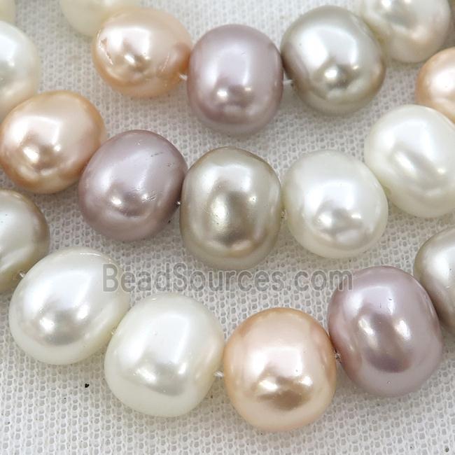 Pearlized Shell potato Beads, mix color