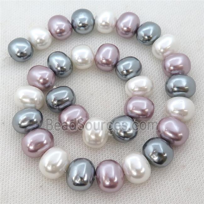 mixed Pearlized Shell potato Beads