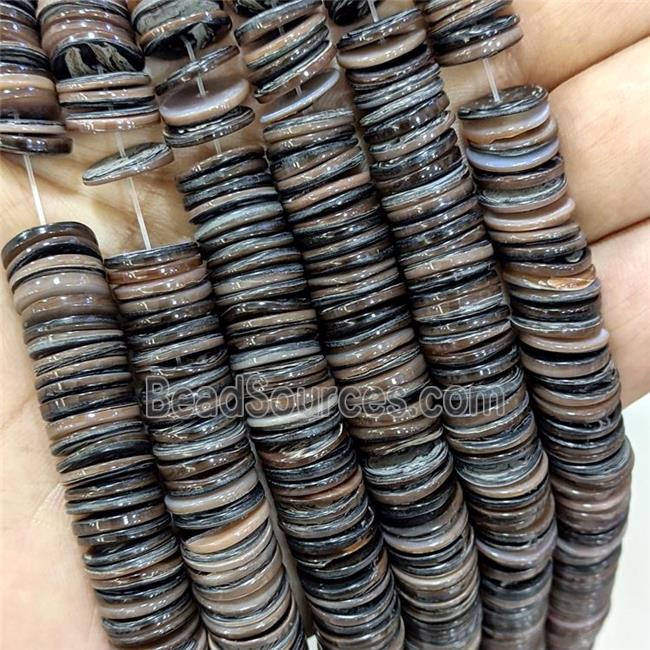 Natural Sea Shell Heishi Beads Coffee Dye