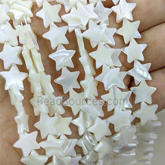 White MOP Shell Beads Star