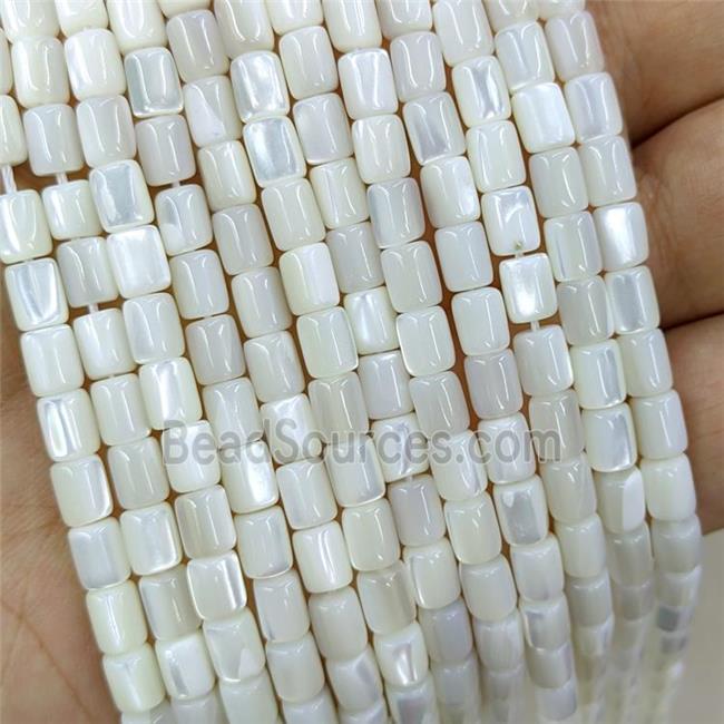 White MOP Shell Beads Tube