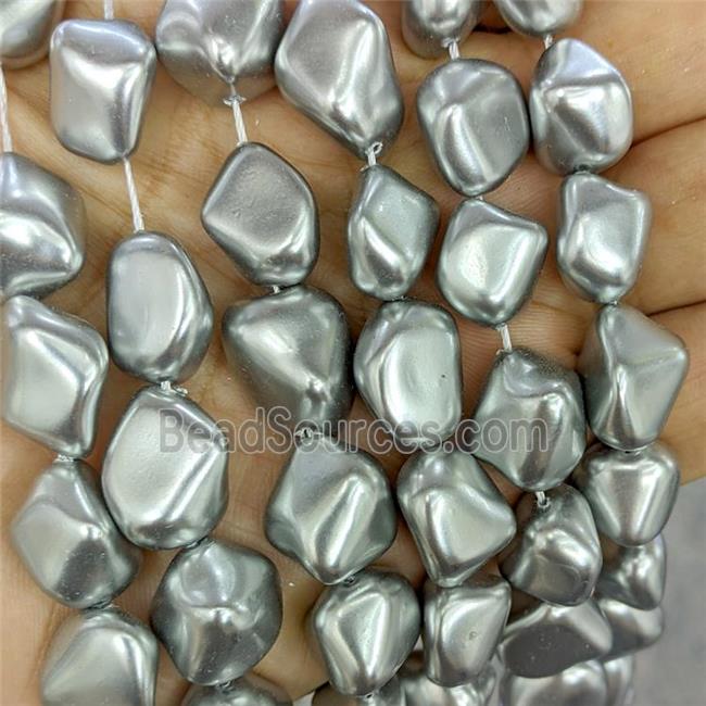 Pearlized Shell Beads Chips Freeform