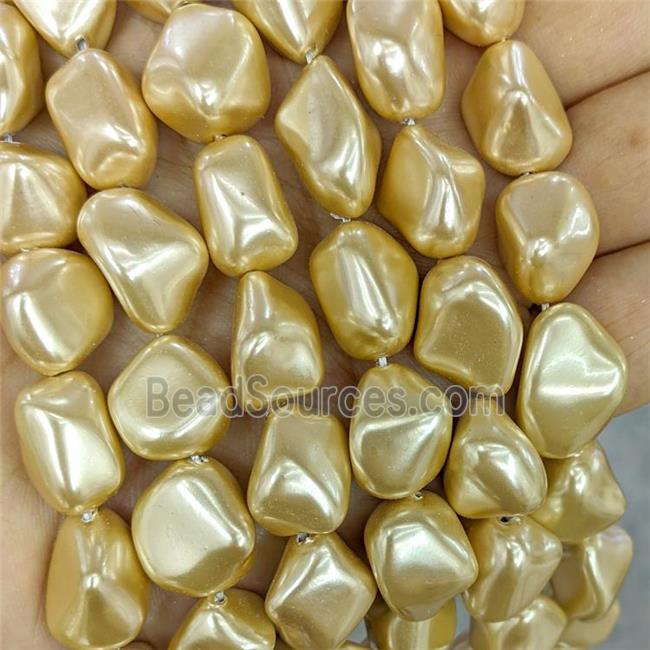 Pearlized Shell Beads Chips Freeform