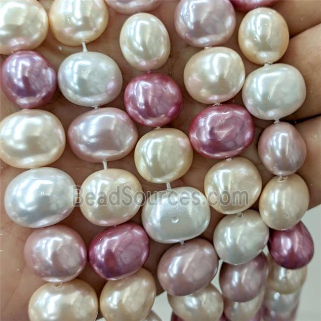 Pearlized Shell Potato Beads Mixed Color