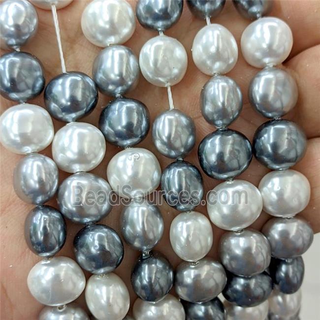 Pearlized Shell Potato Beads Mixed Color