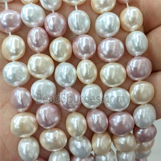 Pearlized Shell Potato Beads Mix Color