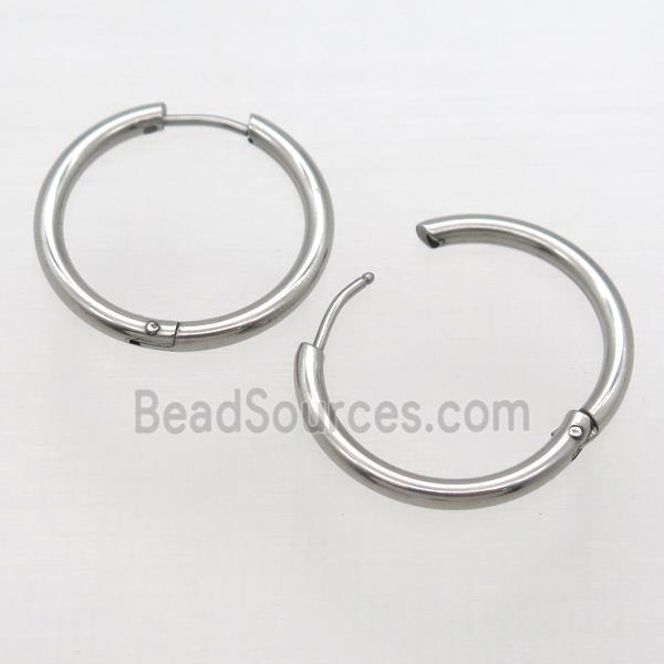 raw stainless steel Hoop Earrings