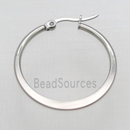 raw stainless steel Hoop Earrings