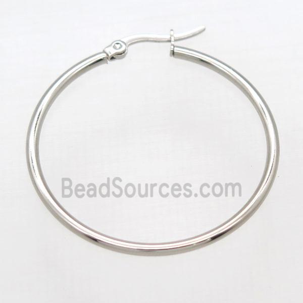 raw stainless steel Hoop Earrings