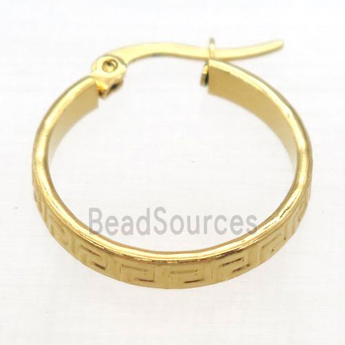 stainless steel Hoop Earrings, gold plated