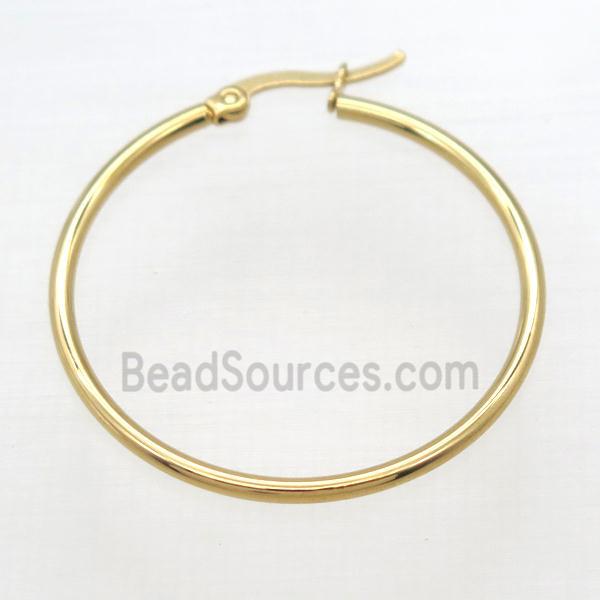 stainless steel Hoop Earrings, gold plated