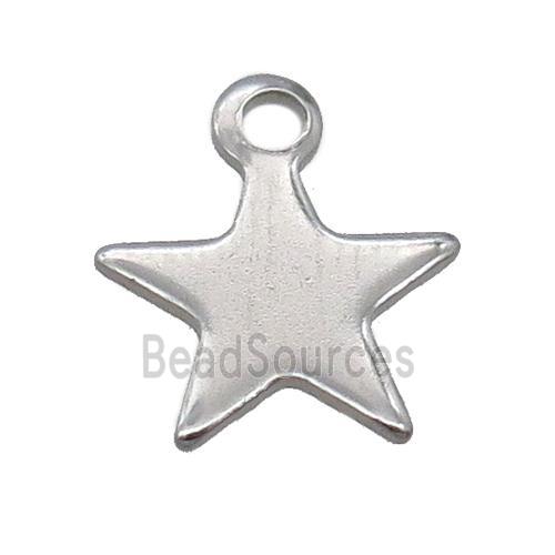 raw stainless steel star pendant