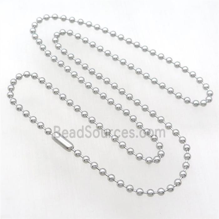 raw Stainless Steel Necklace Ball Chain