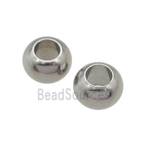 raw stainless steel beads, round