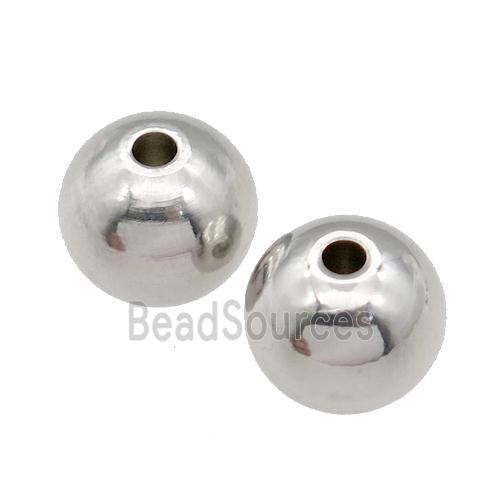 raw Stainless Steel Beads, round