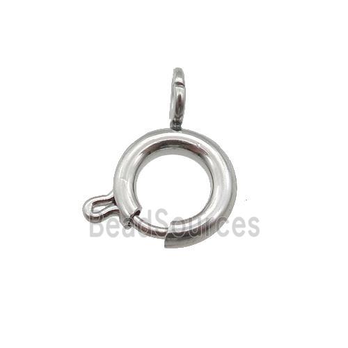 raw stainless steel spring clasp