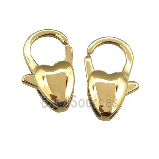 Stainless Steel Lobster Clasp, gold plated