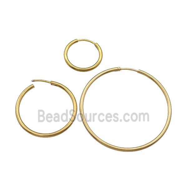 Stainless Steel Hoop Earring gold plated