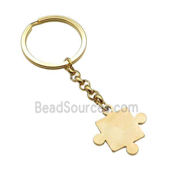 Stainless Steel keychain pendant gold plated