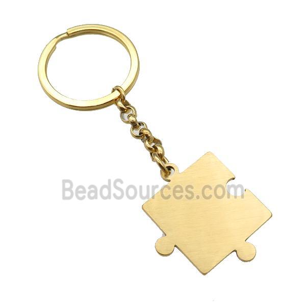 Stainless Steel keychain pendant gold plated