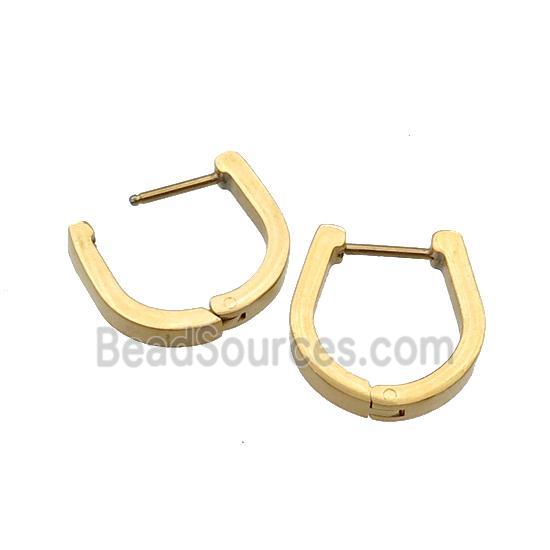 Stainless Steel Latchback Earring gold plated