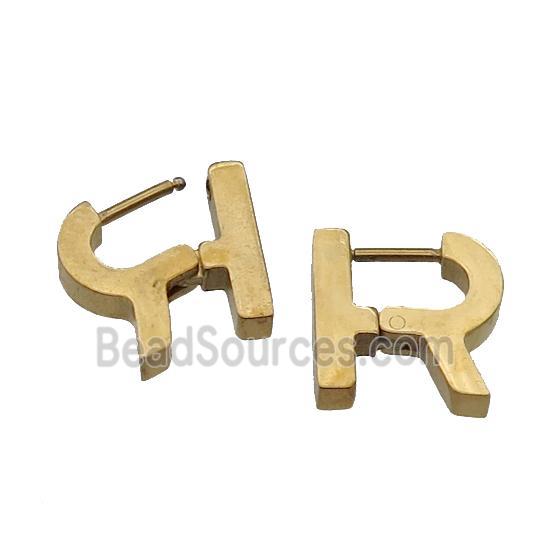 Stainless Steel Latchback Earring gold plated