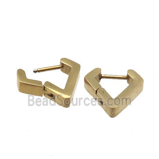 Stainless Steel Latchback Earring gold plated