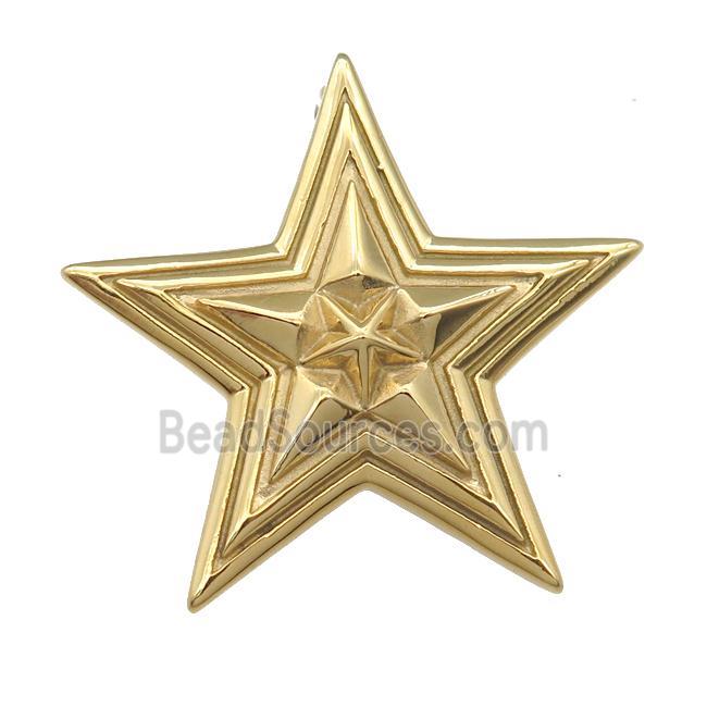 Stainless Steel star pendant gold plated