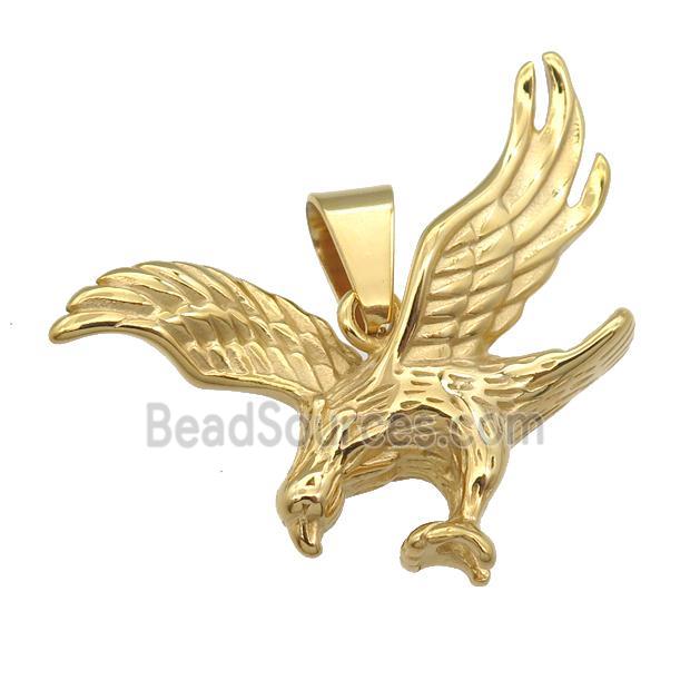 Stainless Steel eagle pendant gold plated