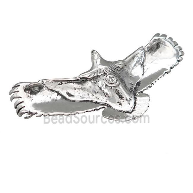 Stainless Steel eagle charm pendant platinum plated