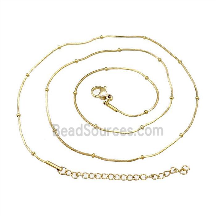 Stainless Steel Necklace Chain Gold Plated