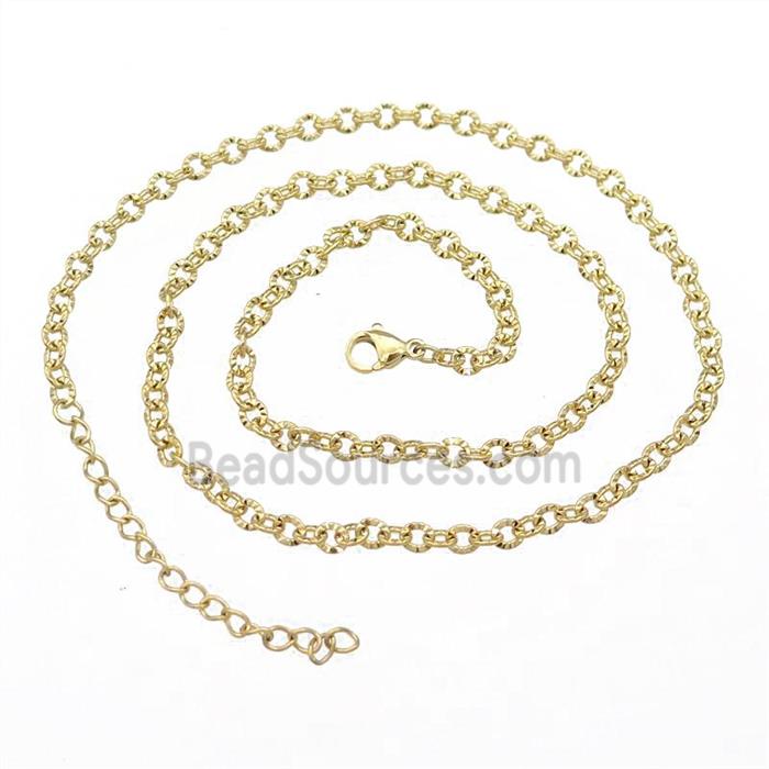 Stainless Steel Necklace Chain Gold Plated
