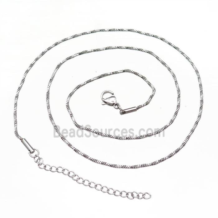 Raw Stainless Steel Necklace Chain