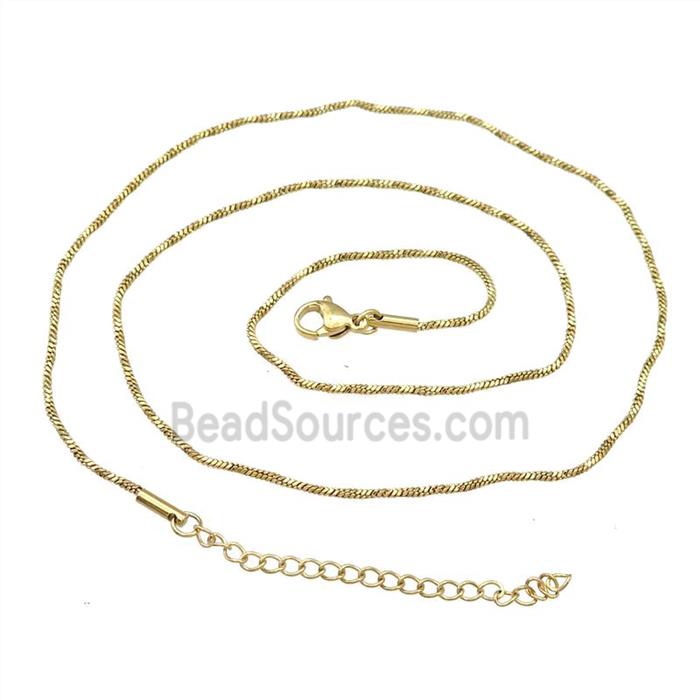 Stainless Steel Necklace Chain Gold Plated