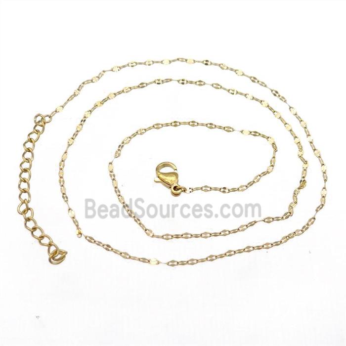 Stainless Steel Necklace Chain Gold Plated