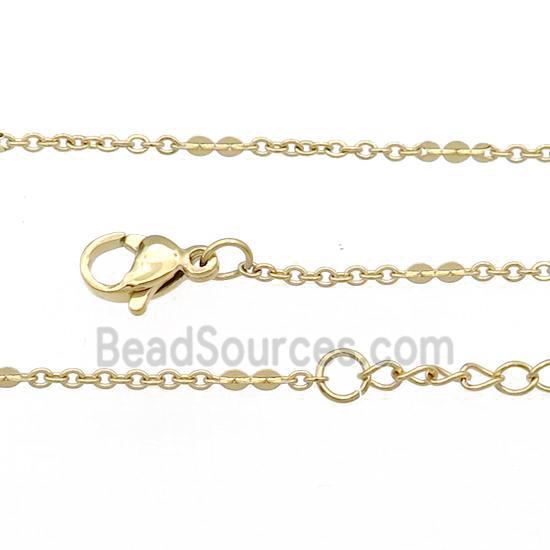 Stainless Steel Necklace Chain Gold Plated