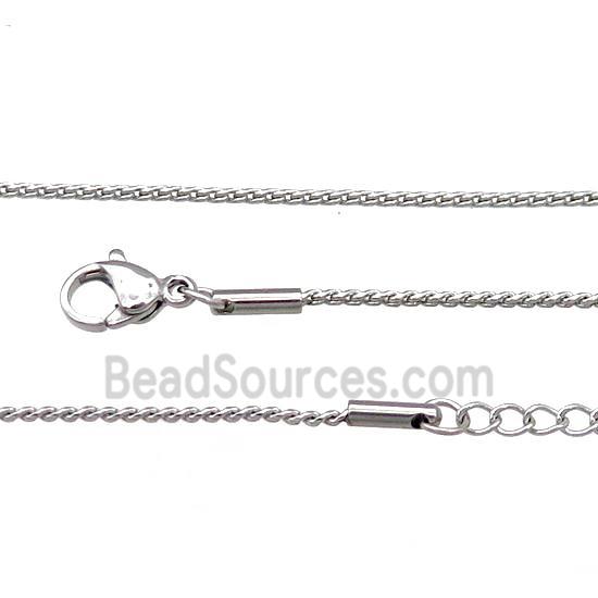 Raw Stainless Steel Necklace Chain