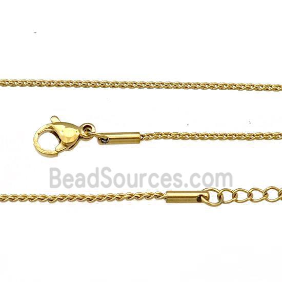 Stainless Steel Necklace Chain Gold Plated