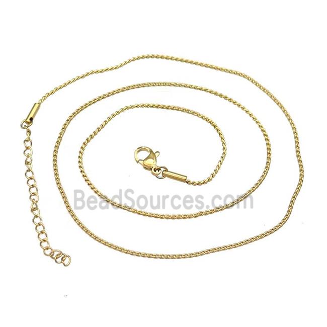 Stainless Steel Necklace Chain Gold Plated