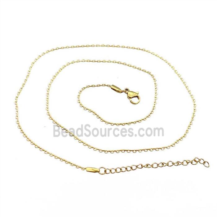 Stainless Steel Necklace Chain Gold Plated