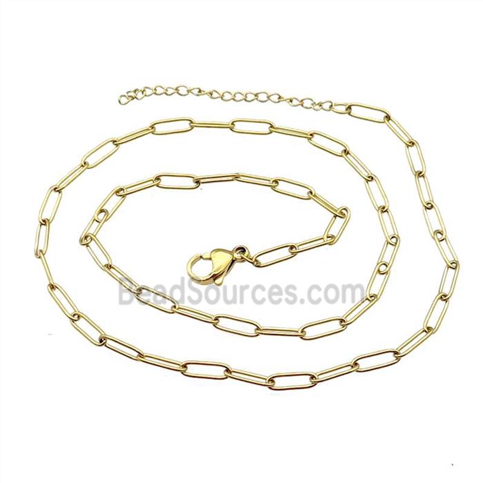 Stainless Steel Necklace Chain Gold Plated