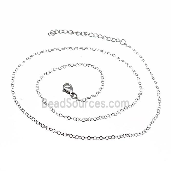 Raw Stainless Steel Necklace Chain