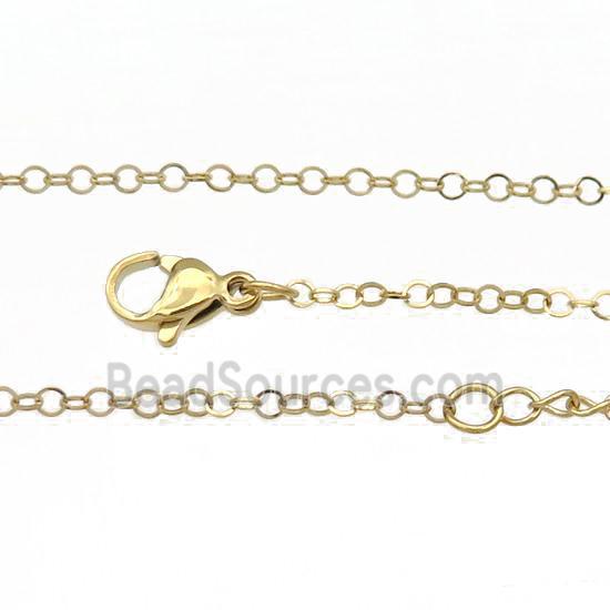 Stainless Steel Necklace Chain Gold Plated