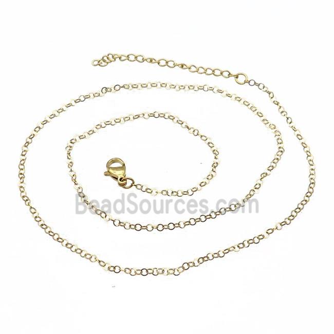 Stainless Steel Necklace Chain Gold Plated