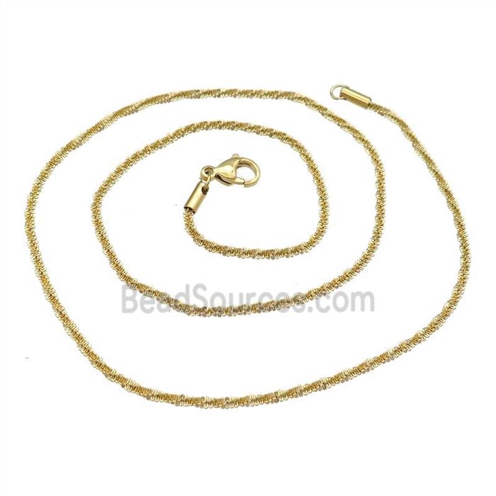 Stainless Steel Necklace Chain Gold Plated