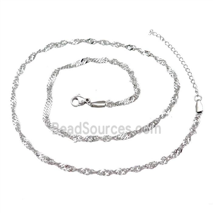 Raw Stainless Steel Necklace Chain