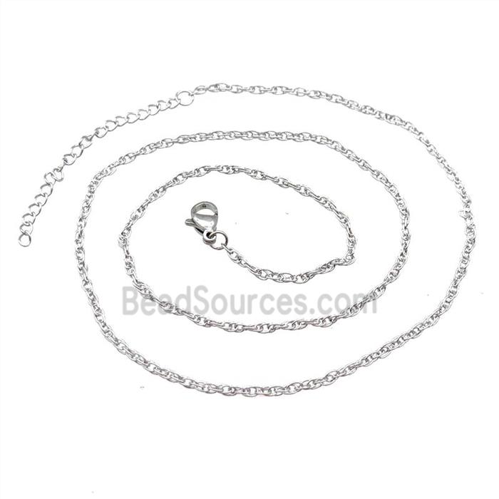 Raw Stainless Steel Necklace Chain