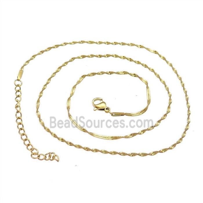 Stainless Steel Necklace Chain Gold Plated