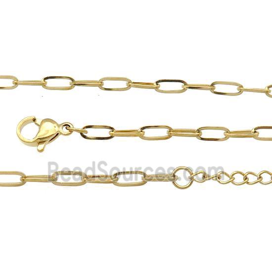 Stainless Steel Necklace Chain Gold Plated