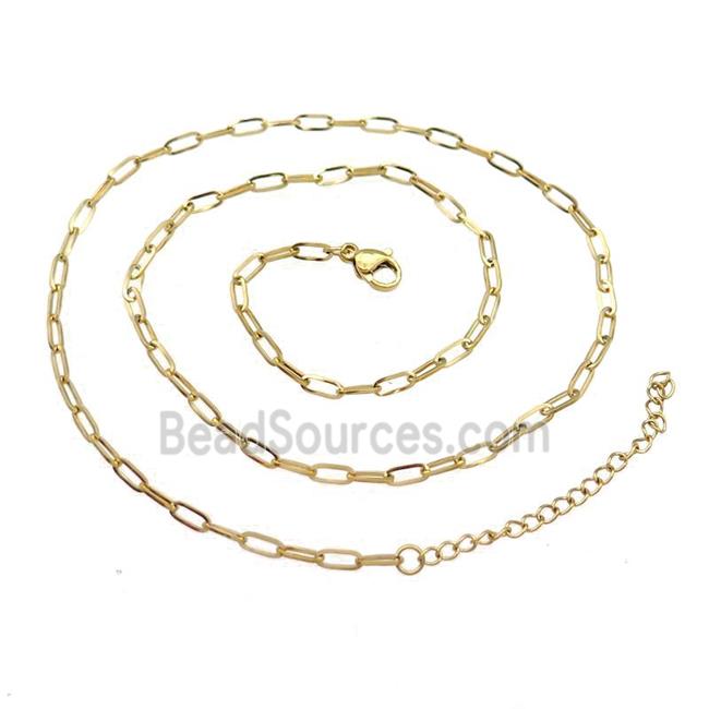 Stainless Steel Necklace Chain Gold Plated